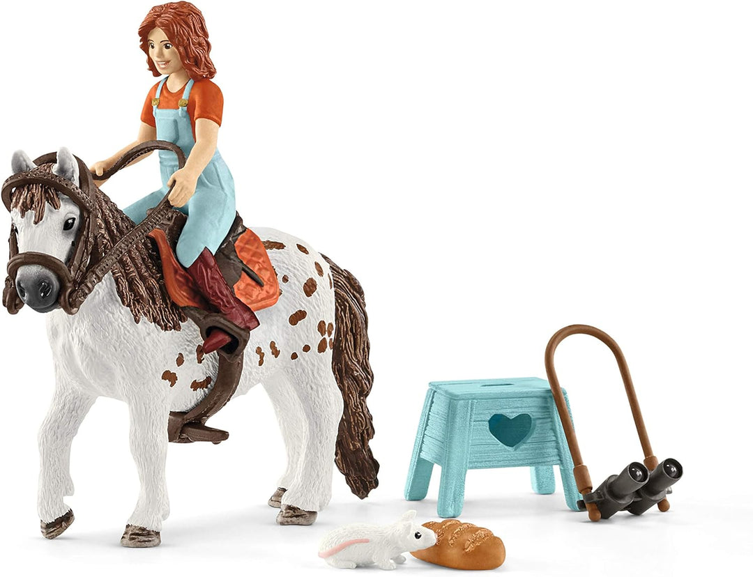 SCHLEICH 42518n Horse Club Mia & Spotty Horse Club Toy Playset for Kids Aged 3-12