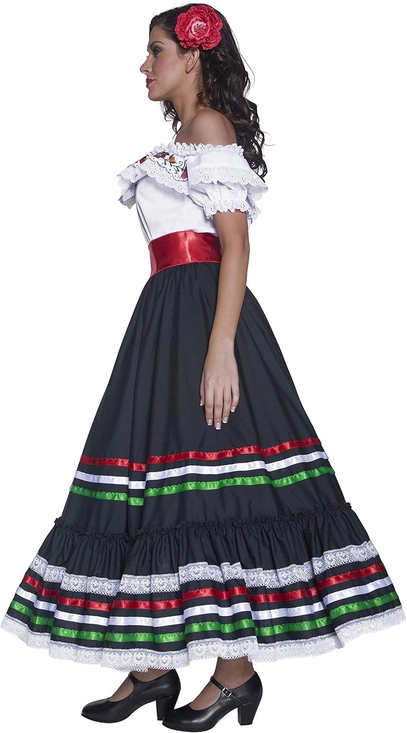 Smiffys Authentic Western Senorita Costume - Size 8-10 (34449S)