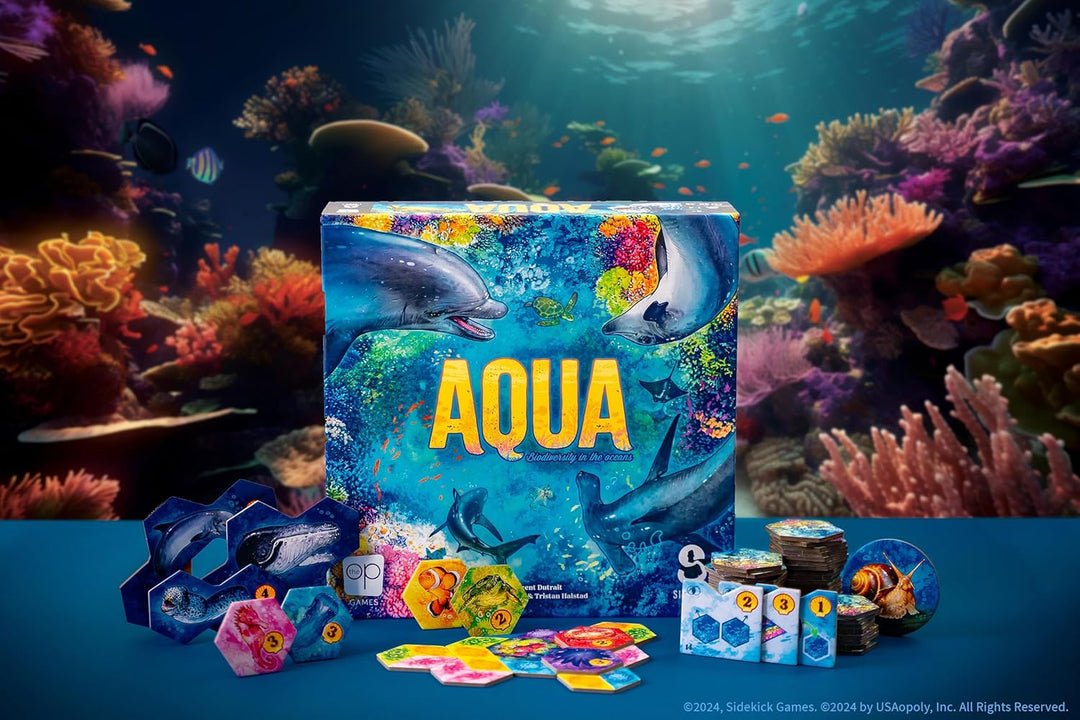 USAopoly Aqua Board Game | Strategy Game for Adults and Families (HB000-805-002400-04)