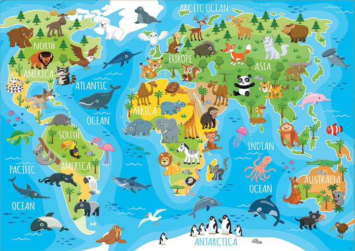 Educa World Map Animals Puzzle (18115)