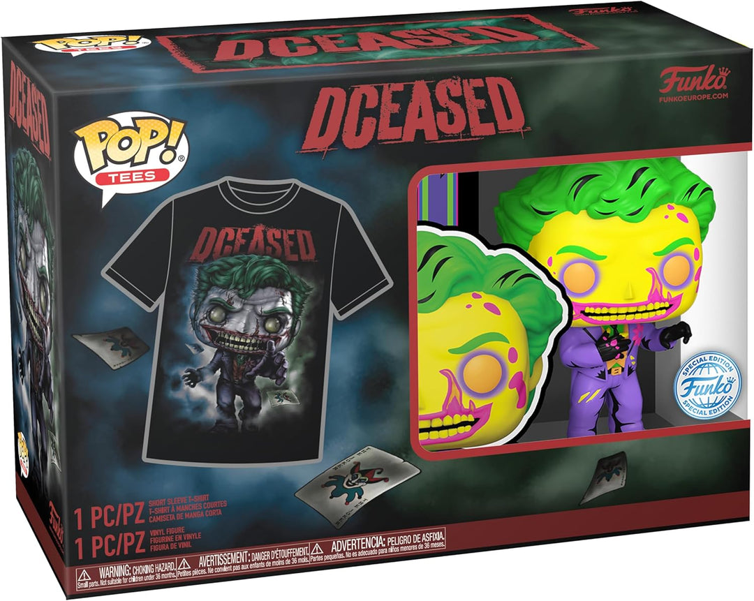 Funko POP! & Tee: DC - Joker CC - Small - (S) - T-Shirt - Clothes With Collectab