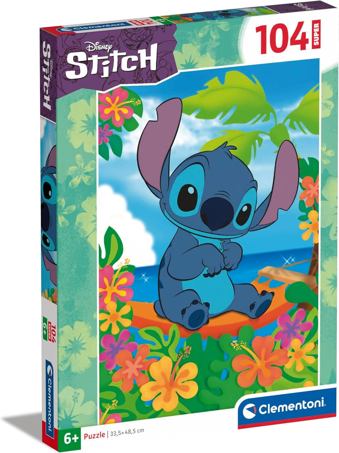 Clementoni 27572 Disney Stitch Supercolor Super Stitch-104 Pieces| Jigsaw Kids A