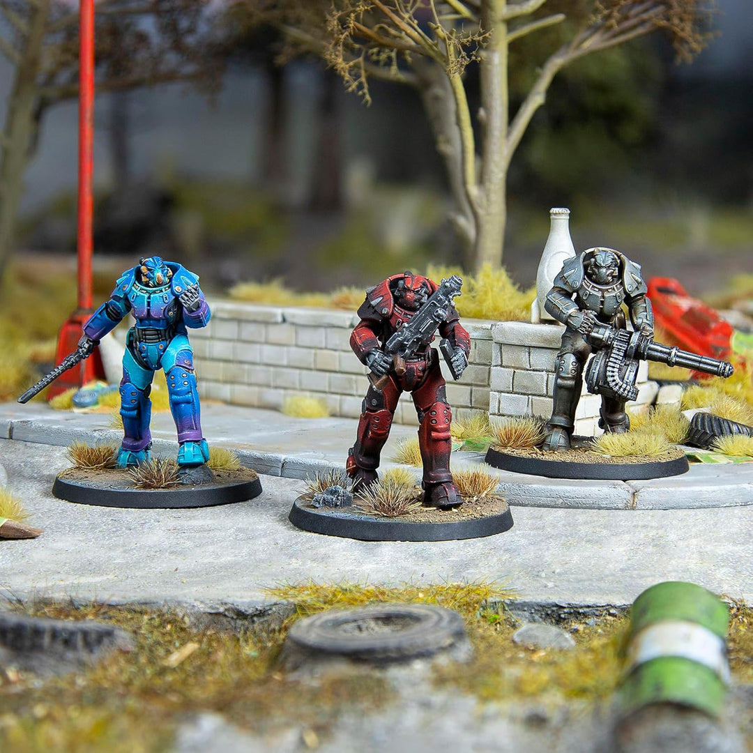 Modiphius Fallout: Wasteland Warfare Unaligned X-01 Power Armor Miniatures Set (MUH0190806)