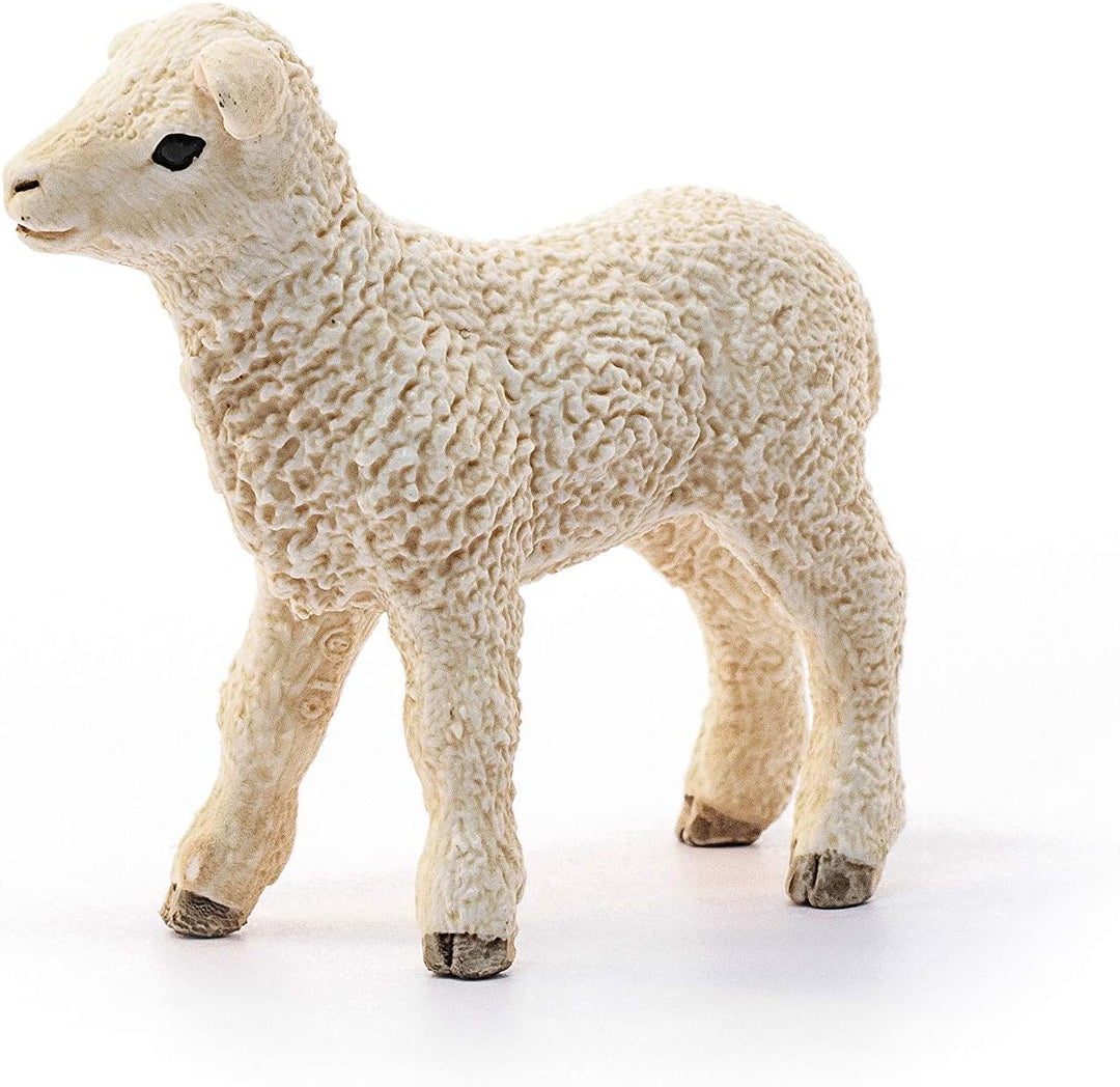 Schleich Lamb Farm World Toy Figurine - Realistic Hand-Painted Farm Animal for Kids Aged 3+