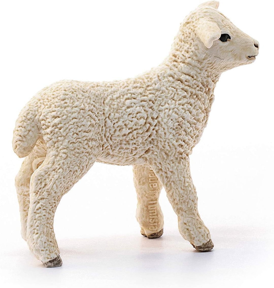 Schleich Lamb Farm World Toy Figurine - Realistic Hand-Painted Farm Animal for Kids Aged 3+