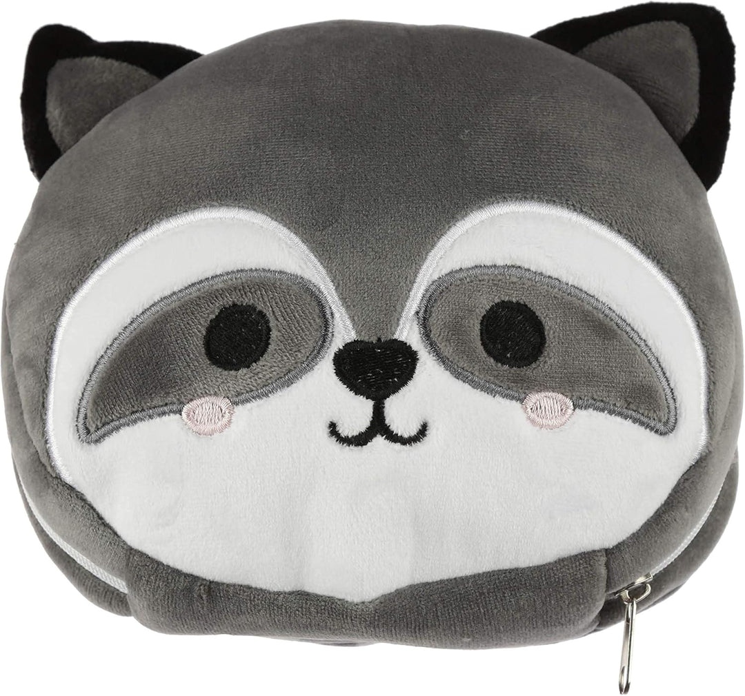 Puckator Raccoon Plush Travel Pillow & Eye Mask Combo (Multicolor)