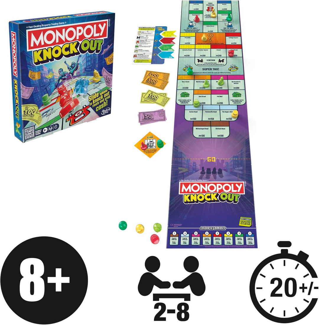 Monopoly Knockout Family Party Board Game (F8995)