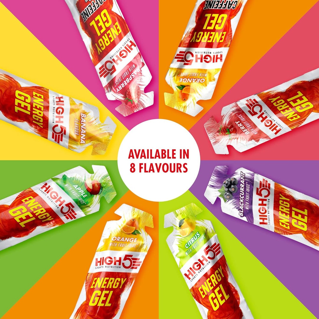 HIGH5 Energy Gel Citrus - Natural Fruit Juice Energy Gel for Endurance Sports (20 x 38g)