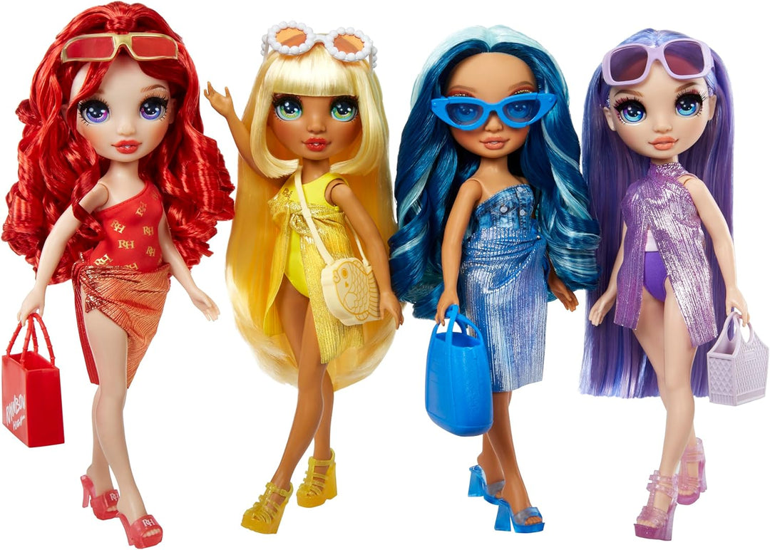 Rainbow High Swim & Style - Sunny (Yellow) - 28 cm Doll with Shimmery Wrap to St