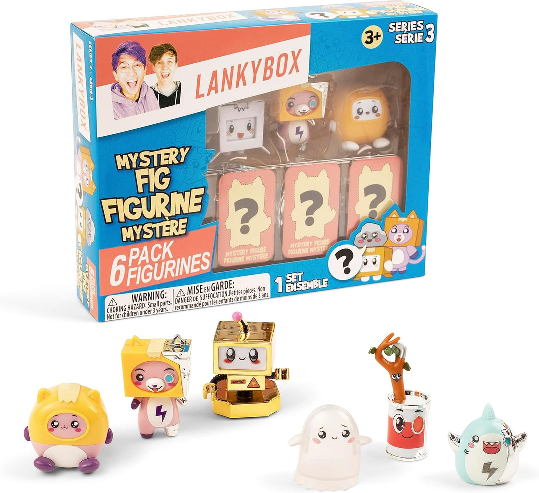 LankyBox Mystery Figures - 6 Pack - Series 3 | Officially Licensed Collectible Toy Set with Ultra-Rare Variants