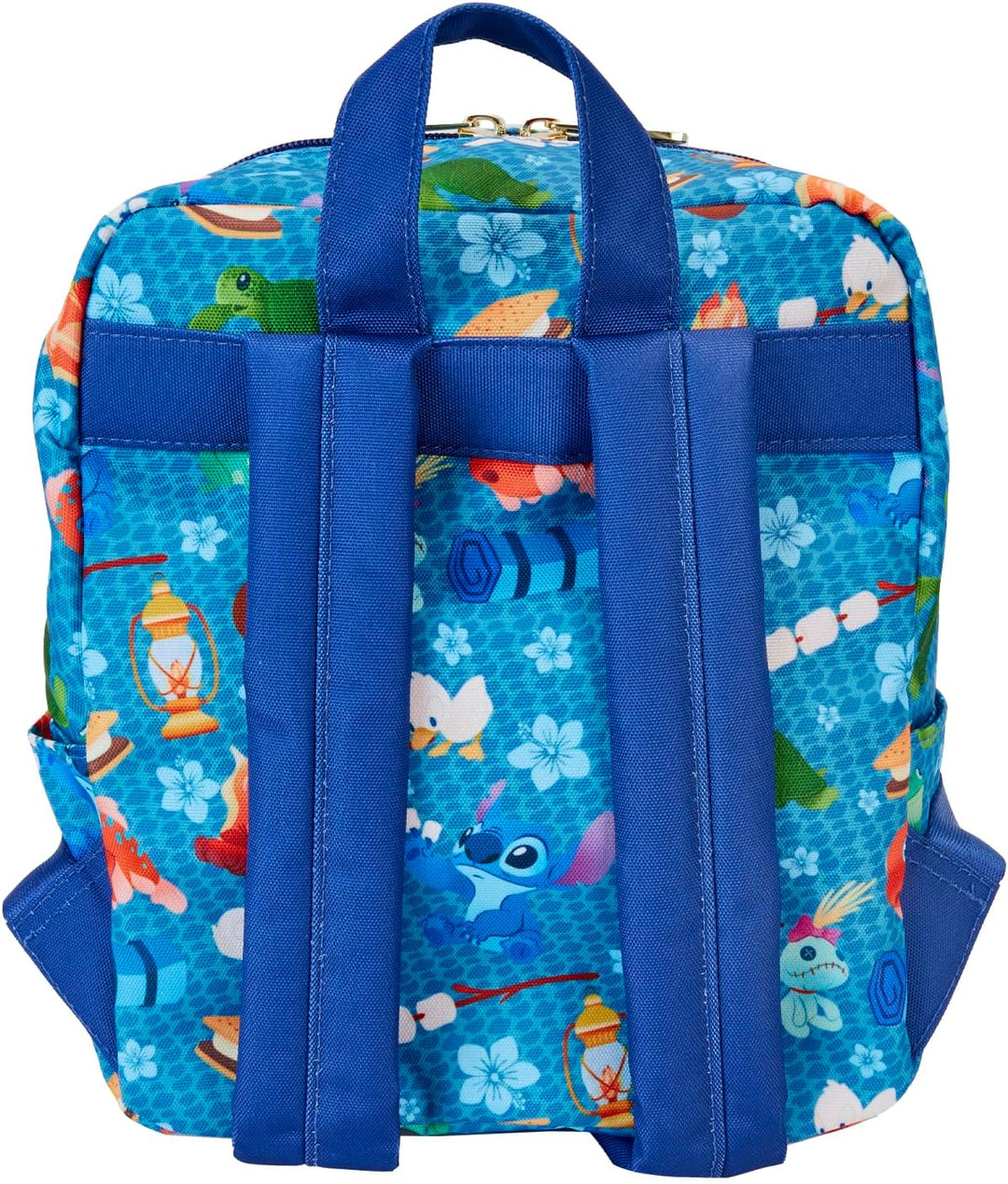 Loungefly Disney Stitch Camping Cuties AOP Nylon Square Kids Mini Backpack Multi