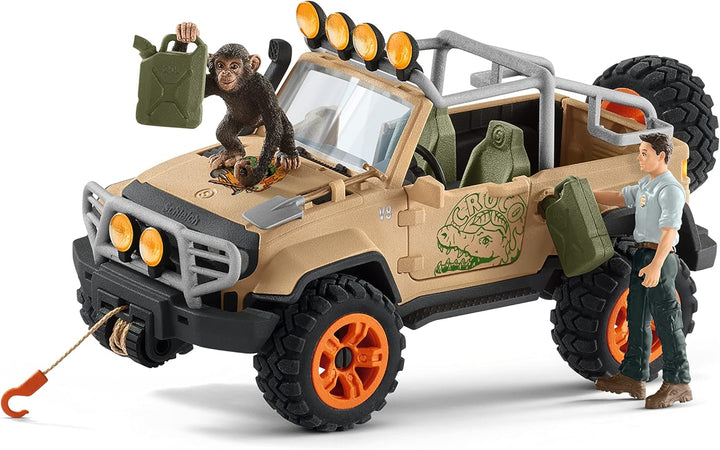 SCHLEICH 42410 4x4 Vehicle with Winch Wild Life Toy Playset for Kids Aged 3+