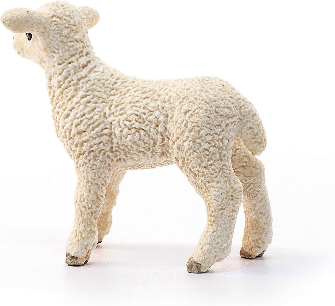 Schleich Lamb Farm World Toy Figurine - Realistic Hand-Painted Farm Animal for Kids Aged 3+