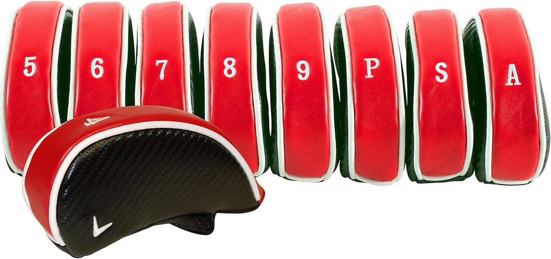 Callaway Deluxe Iron Head Covers Set of 9 - Red (C10733)