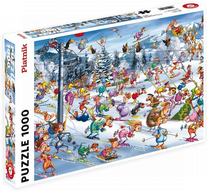 Piatnik - Ruyer Christmas Skiing Puzzle 1000-Piece Jigsaw Puzzle