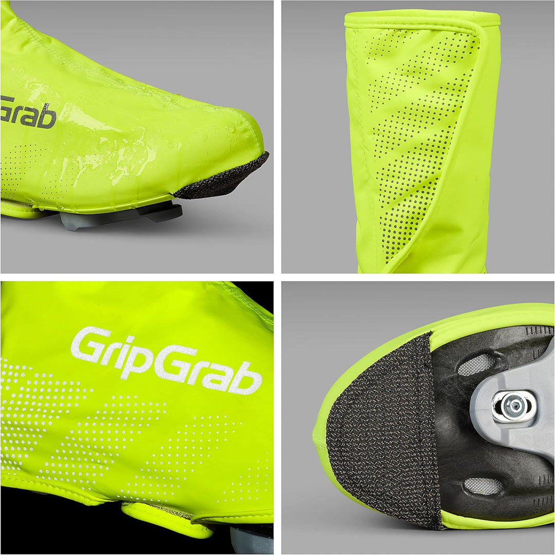 GripGrab Ride Waterproof Road Bike Cycling Overshoes - Windproof, Adjustable, Reflective, Durable Aramid Sole Reinforcements