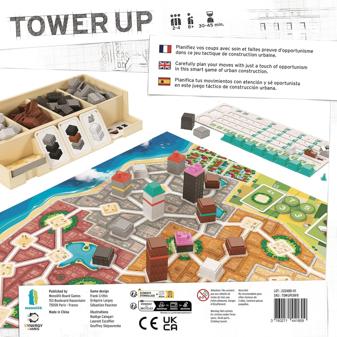 Monolith Board Games | Tower Up | Board Game | Ages 8+ | 2-4 Players | 45+ Minut