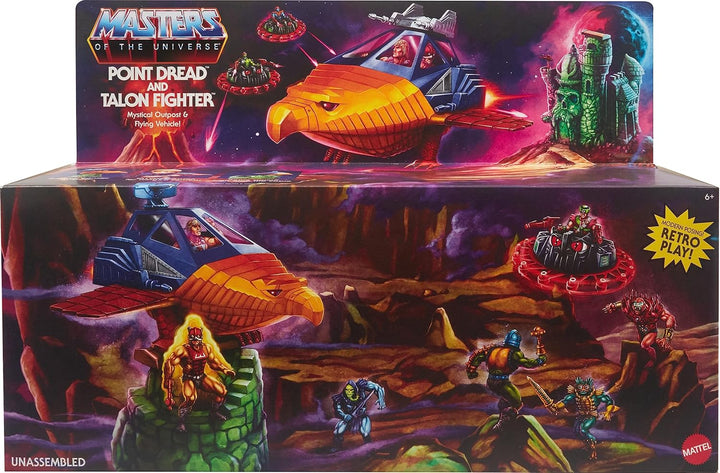 Masters of the Universe Origins Talon Fighter and Point Dread - 5.5-Inch Scale Vehicle and Outpost Playset for Ages 6+