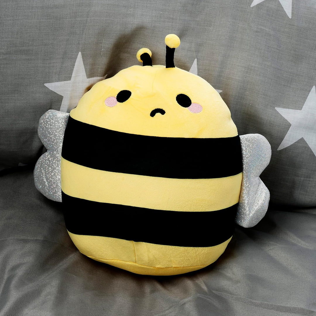 Puckator CUSH330 Squidglys Bobby the Bee Adorabugs Plush Toy - Soft Velboa Plush for Ages 3+