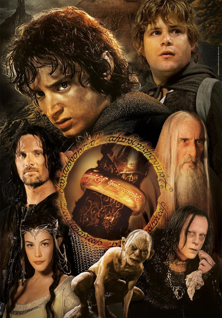 Clementoni Lord of the Rings Rings - 1000 Pieces, Poster Included, Famous Movie