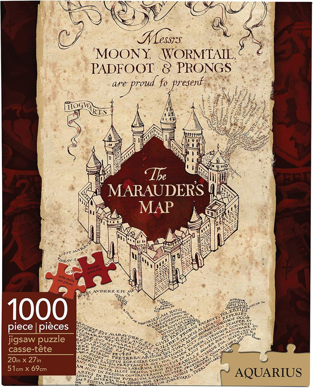 AQUARIUS Harry Potter Marauder's Map Jigsaw Puzzle - 1000 Piece Collectible Puzzle (65284)