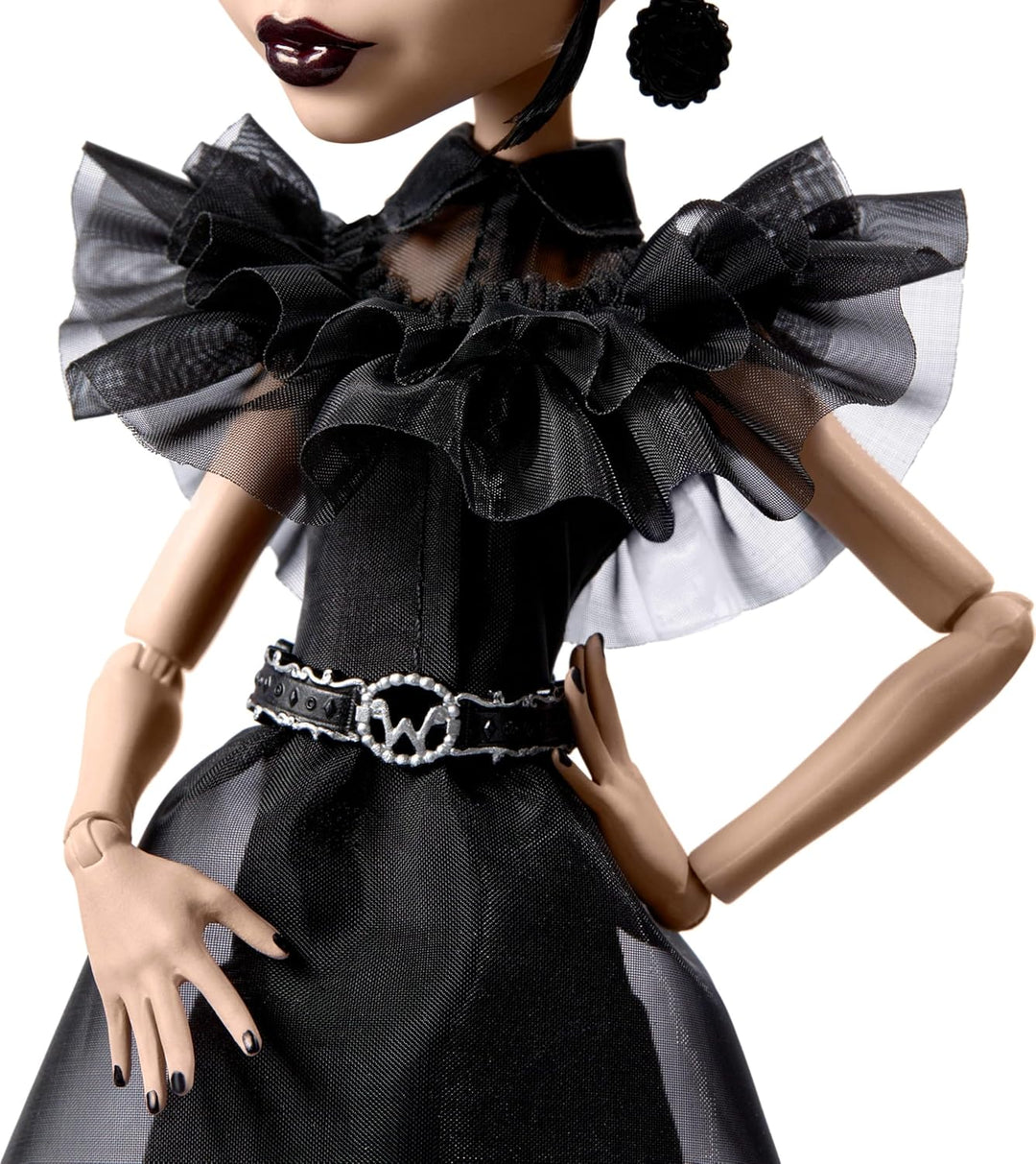 Monster High Wednesday Rave'N Wednesday Collectible Doll in Black Gothic Gown (HXJ03)