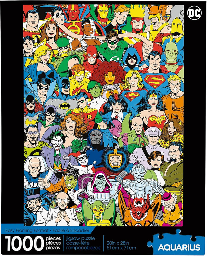 AQUARIUS DC Comics Retro Cast - Justice League 1000-Piece Jigsaw Puzzle (65378)