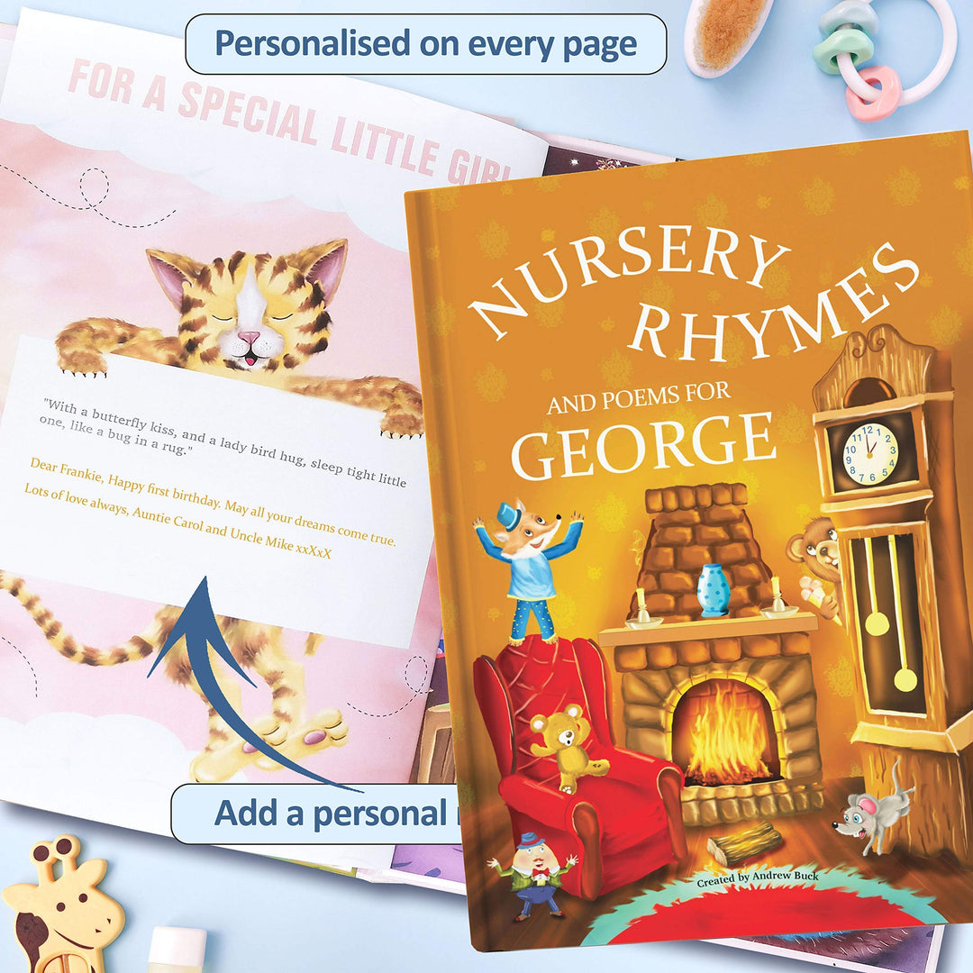 Personalised Baby Book of Nursery Rhymes - My Magic Name (Hardcover, Illustrated Edition)