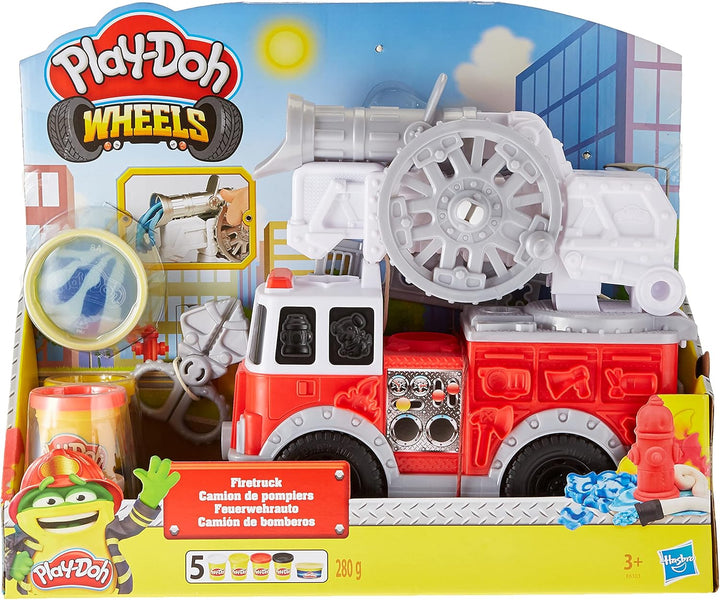 Play-Doh Wheels Fire Truck Toy - Creative Fire Rescue Playset for Kids 3+