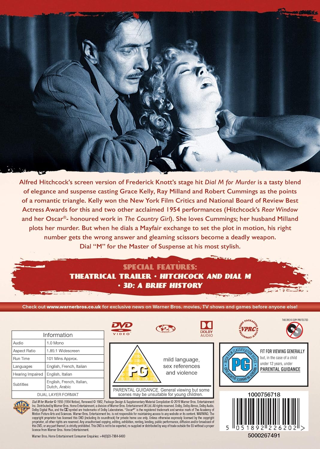 Dial M For Murder [DVD] [1954] [2020]