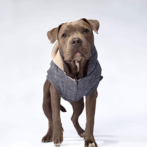 Canada Pooch Cozy Caribou Hoodie Marled Hundemantel, Größe 14, Grau