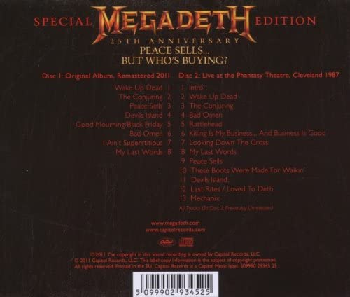 Megadeth – Peace Sells...But Who's Buy 25th Anniversary [Audio CD]