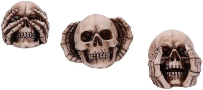 Nemesis Now Three Wise Skulls 7,6 cm, Harz, Beige