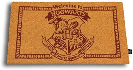 HARRY POTTER Fußmatte „Welcome To Hogwarts“, offizielle Merchandising-Referenz von DD Home Textiles, Unisex, für Erwachsene, Mehrfarbig (Mehrfarbig), Einzelbett