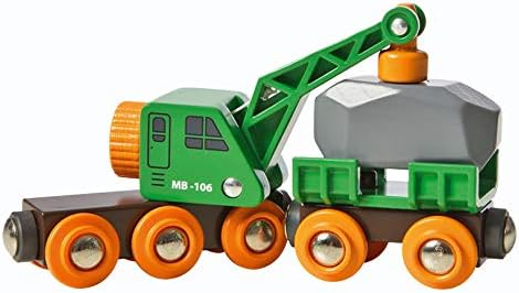 BRIO World Clever Crane Wagon for Kids Age 3 Years Up - Compatible with all BRIO Train Sets & Accessories