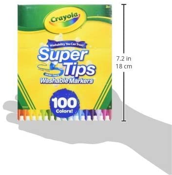 Crayola Super Tips waschbare Marker (100 Stück, mehrfarbig)