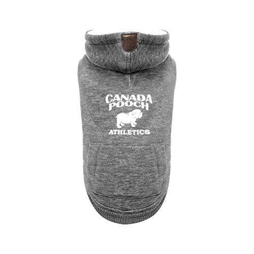 Canada Pooch Cozy Caribou Hoodie Marled Dog Coat, Size 20, Grey