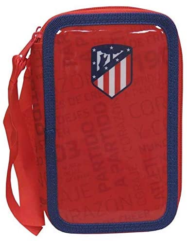 Atletico Madrid 3-stöckiges Federmäppchen mit Schulmaterial