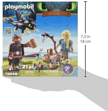 Playmobil 70040 DreamWorks Draghi, Hiccup e Astrid con cucciolo di drago