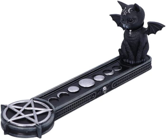 Nemesis Now Cult Cuties Malpuss Incense Holder, Black, 24cm