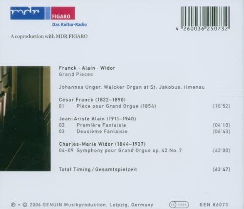 Unger – Grand Pieces (für Orgel) [Audio CD]