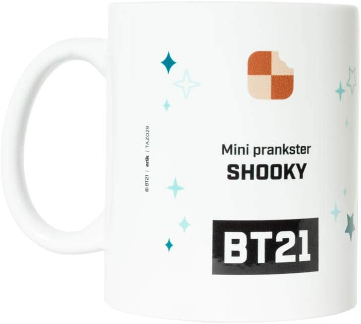 Grupo Erik BT21 Official Merchandise Shooky Ceramic Mug | 35 cl - 350 ml | Coffee Mug