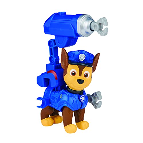 Paw Patrol, Chase-Actionfigur zum Sammeln aus dem Film mit Clip-on-Rucksack und 2 Pr