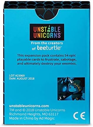 TeeTurtle | Unstable Unicorns Dragons Expansion Pack | Card Game | Ages 14+ |