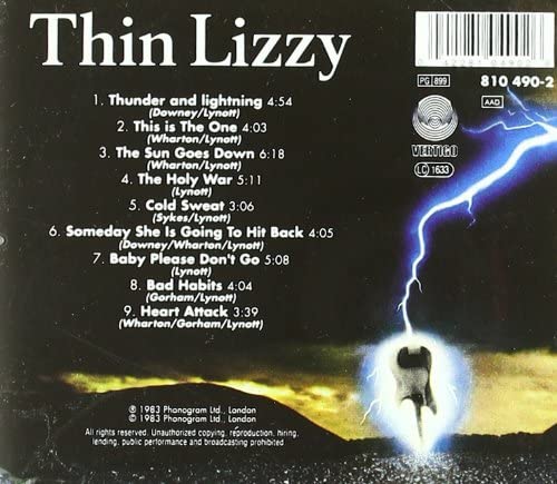 Thunder &amp; Lightning – Thin Lizzy [Audio-CD]