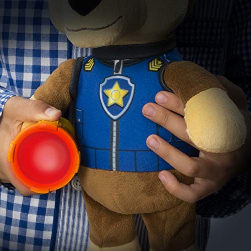 PAW Patrol Snuggle Up Chase Plüschtier mit Taschenlampe und Geräuschen, für Kinder ab 3 Jahren