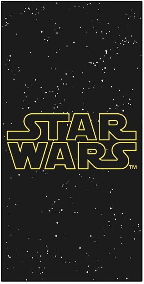 Schwarzes Strandtuch mit Star Wars-Logo