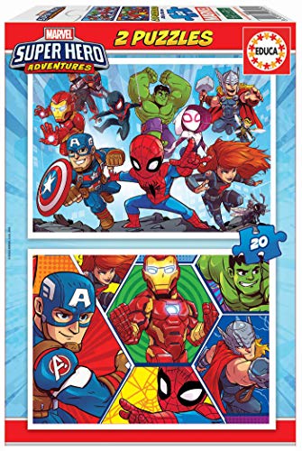 Educa 18648 Marvel Super Heroe Adventures 2 Kinderpuzzle, 20 Teile, ab 3