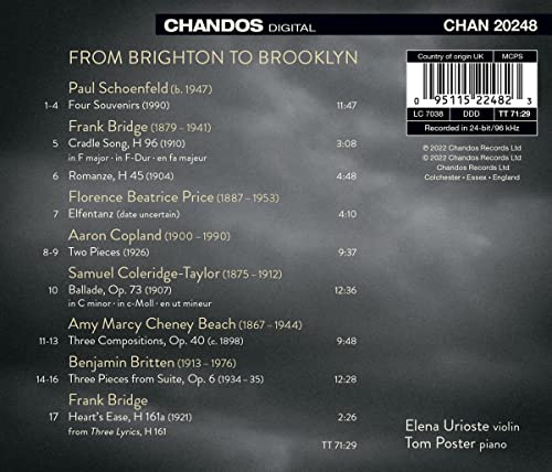 From Brighton To Brooklyn [Elena Urioste; Tom Poster] [Chandos Records: CHAN 202 [Audio CD]