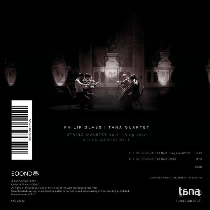 Tana Quartet - Philip Glass: Streichquartett Nr. 9 „King Lear“ &amp; Streichquartett Nr. 8 [DVD]